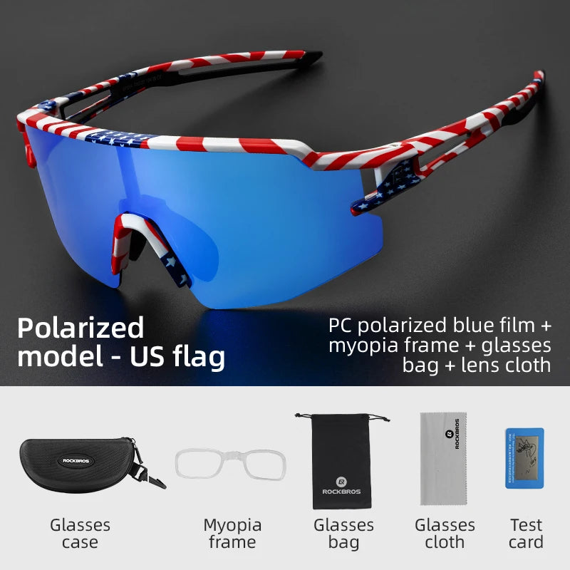 Cycling Glasses, UV400 Photochromic Polarized Lens