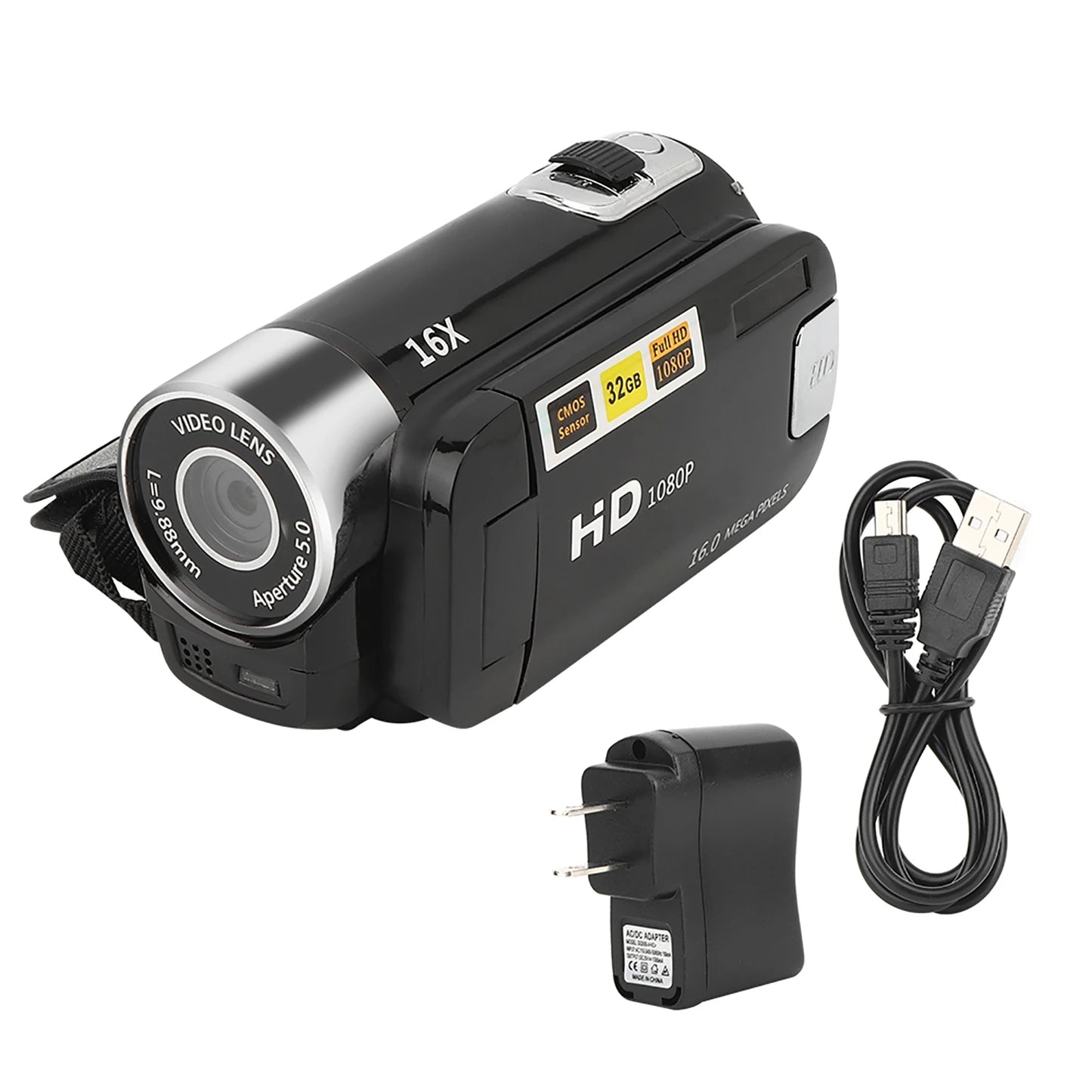 16X Digital Zoom 2.7 Inch Colorful Display Screen High Definition Camcorder