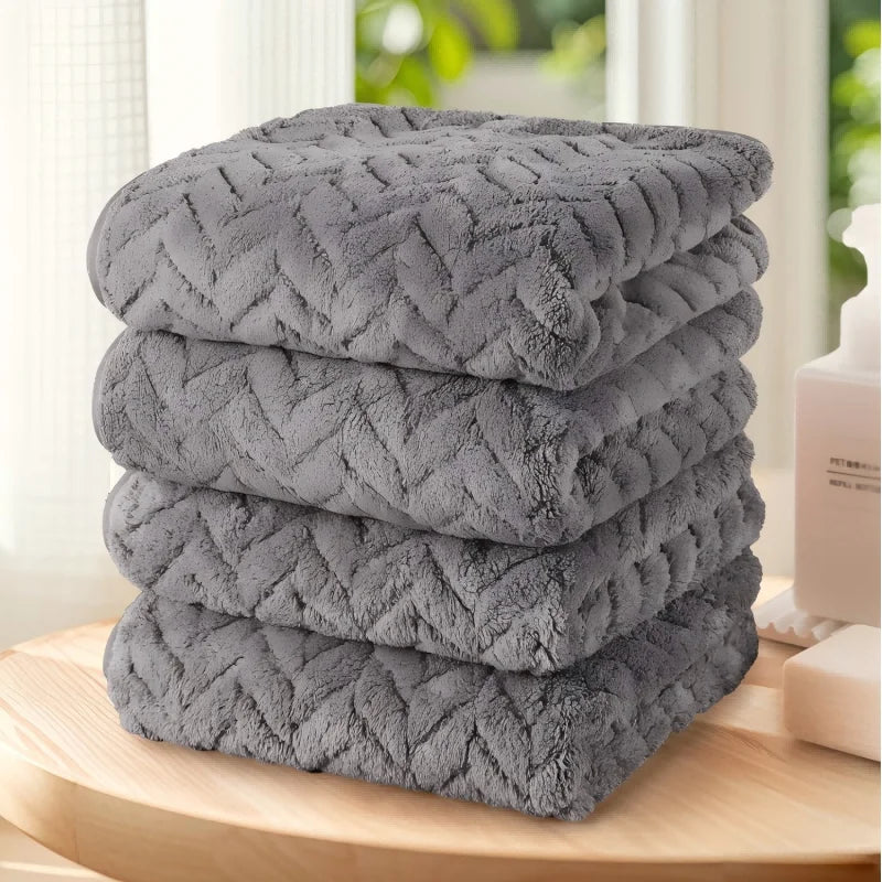 Ultra Soft Solid Color 4 Pc Towel Set