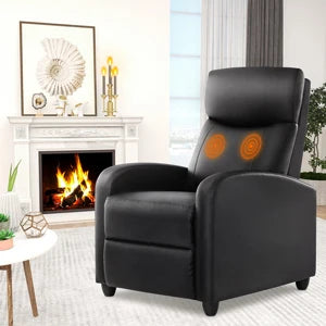 Recliner Chair, Sofa Fabric, Lumbar Support, Padded Seat/Backrest