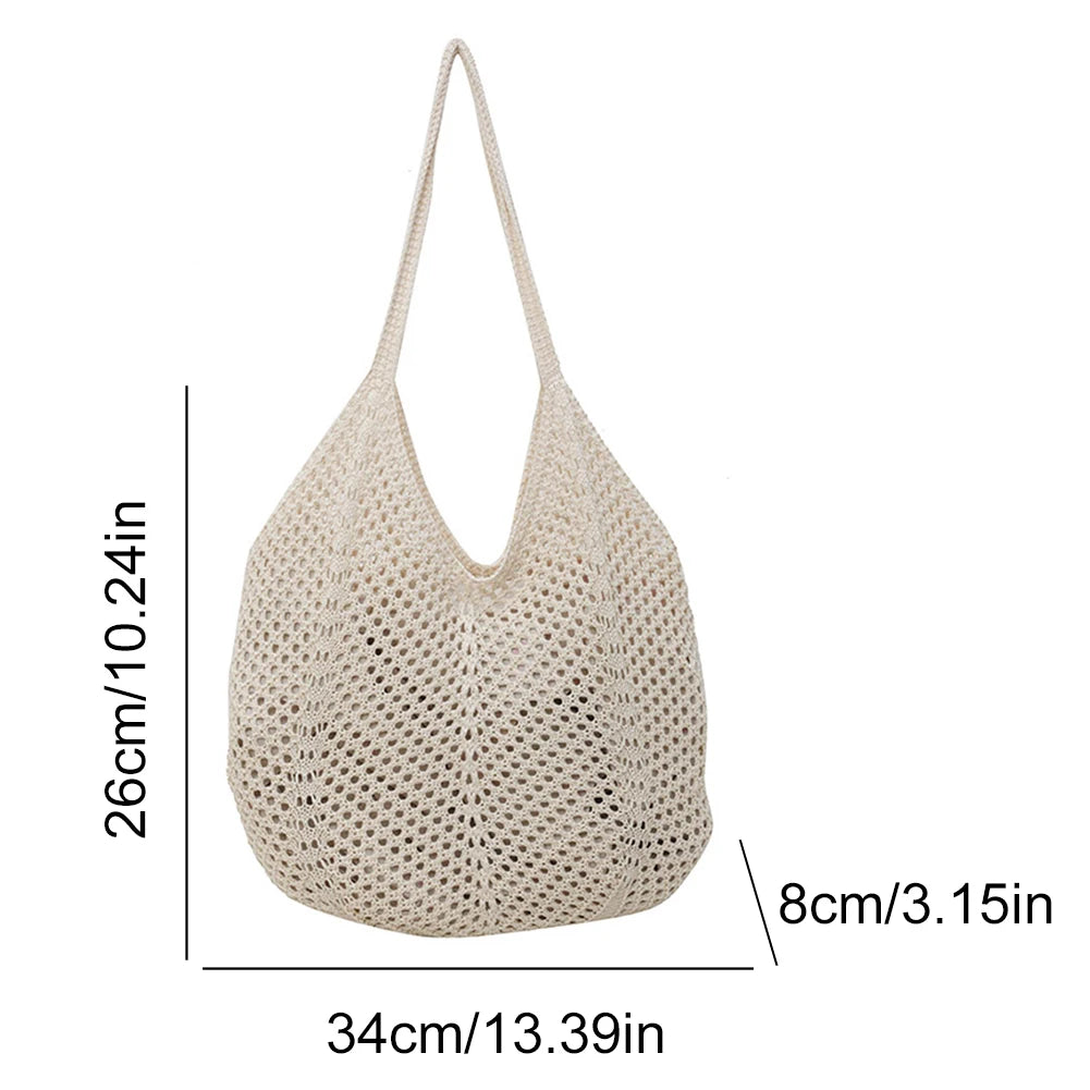 Women's Large Capacity Knitting Shoulder Bag