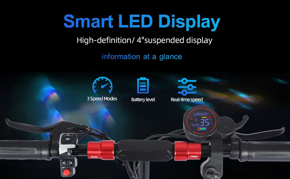 1200W Foldable Adult Electric Scooter with Seat,
