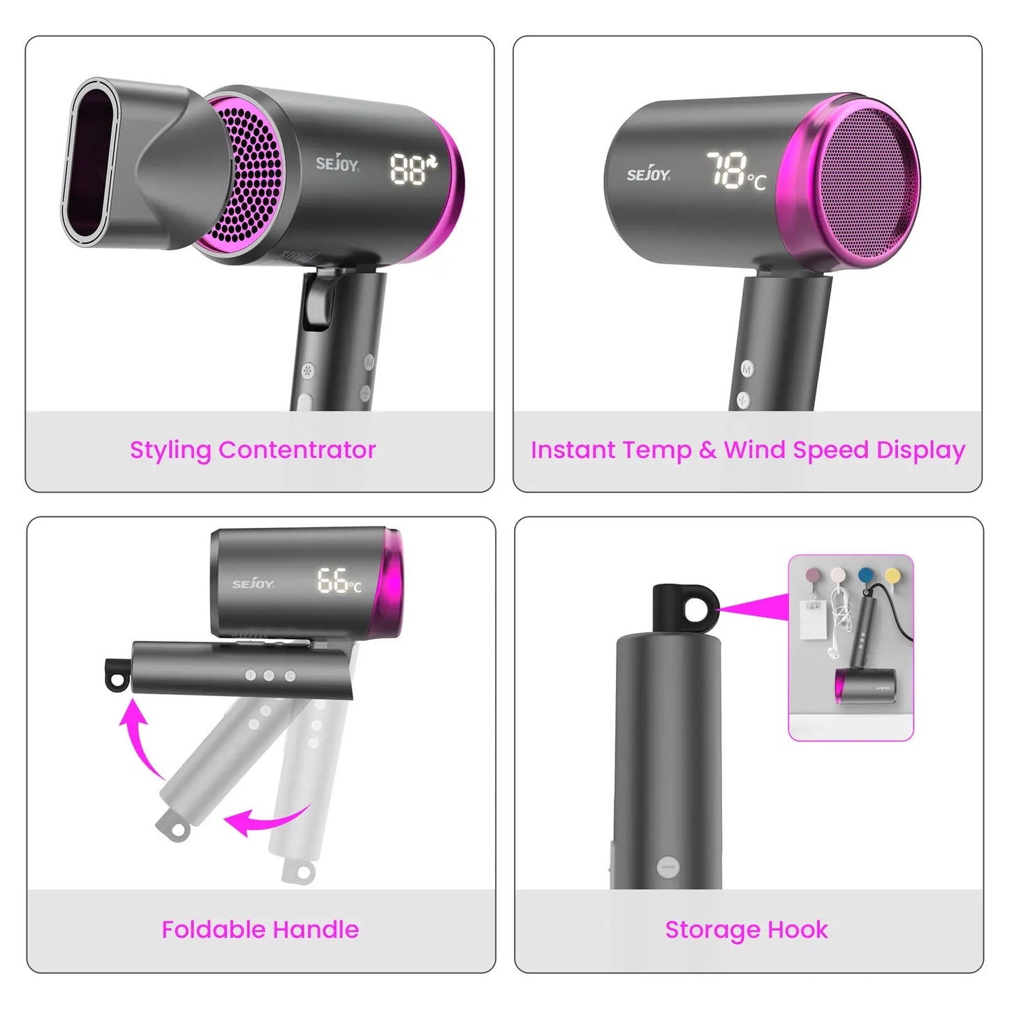 Lightweight Professional Salon Ionic Hair Dryer 1800W