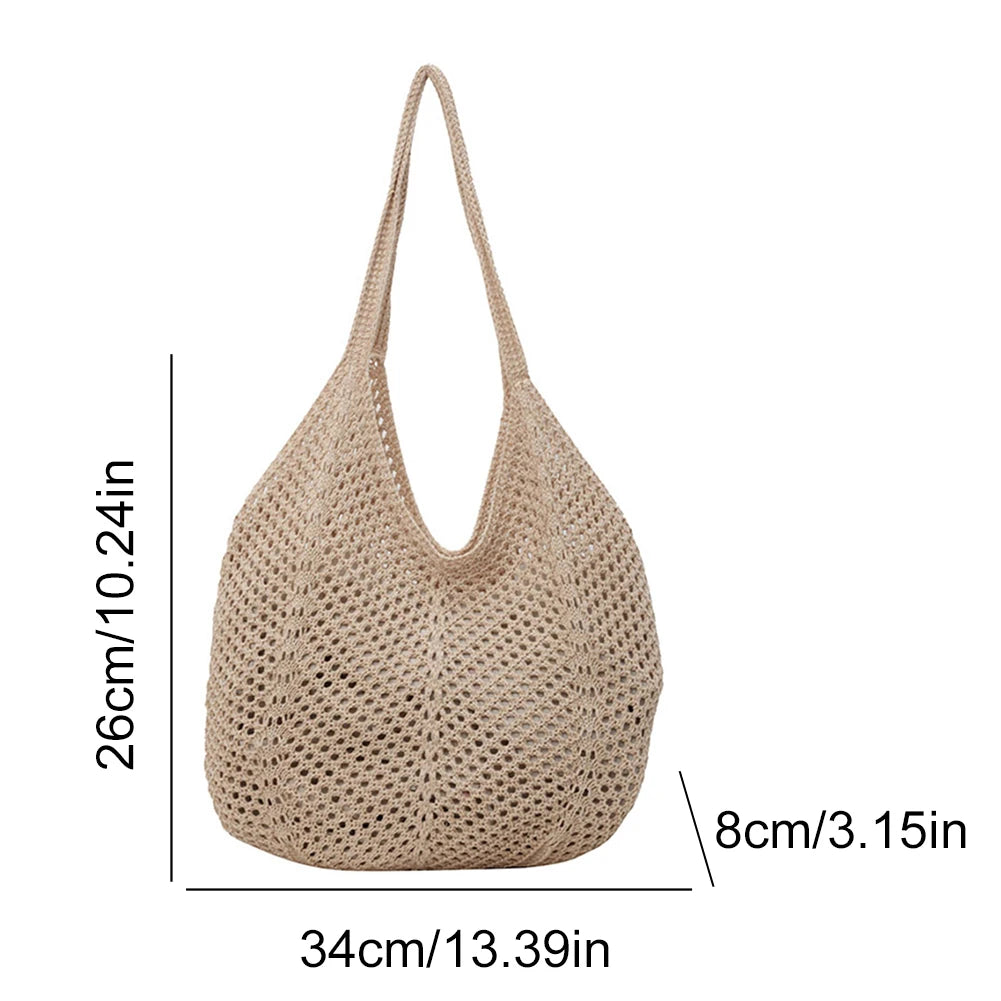 Women's Large Capacity Knitting Shoulder Bag