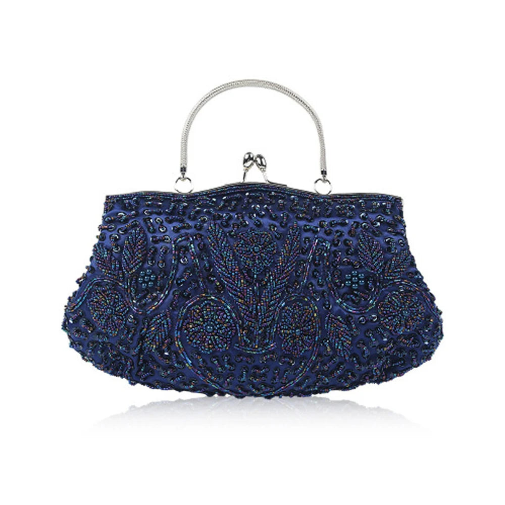 Retro Women's Beaded Evening Clutch Handbag
