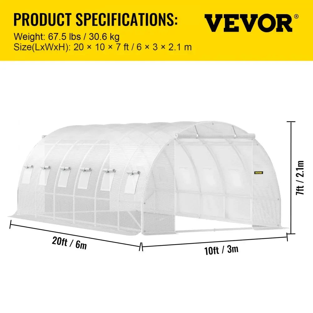 Greenhouse & 15x7x7/10x7x7/20x10x7/12x7x7 ft & Cold Frames