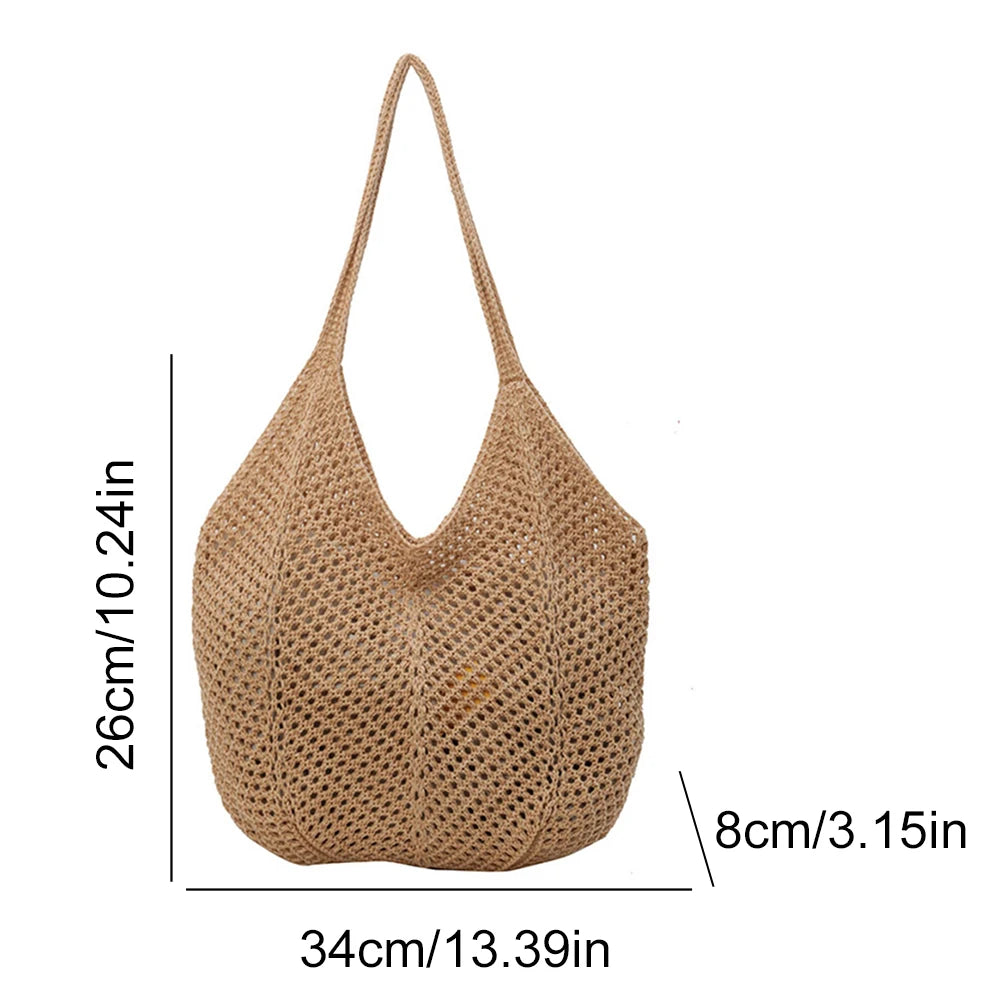 Women's Large Capacity Knitting Shoulder Bag
