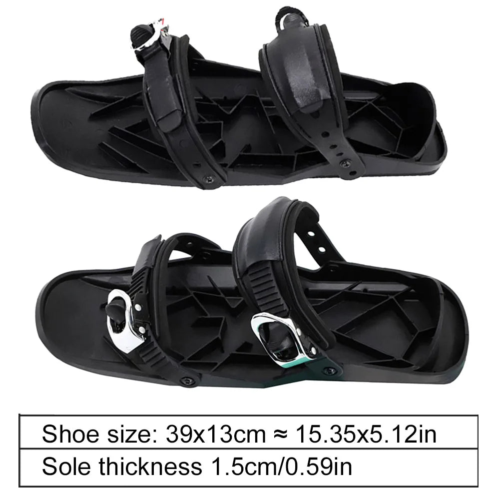 Portable Adjustable Mini Short Ski Skates, Skiboard