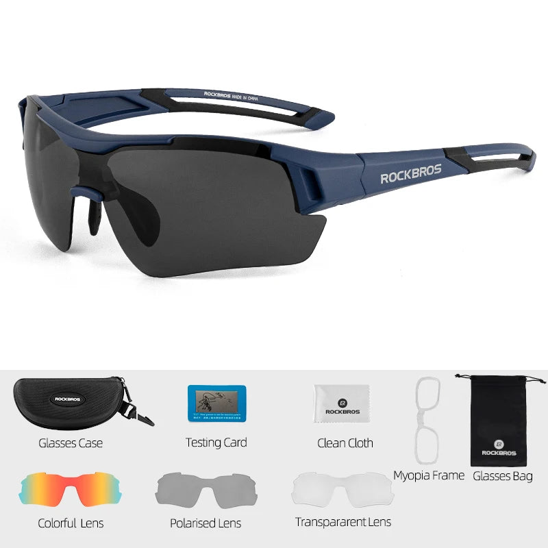 3 Lens Adjustable Polarized Sports Bicycle Sunglasses