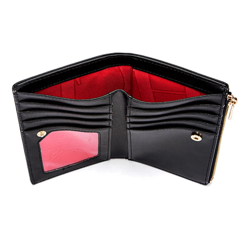 Retro Classic Style Solid Color Women's Long Wallet with Letter Print