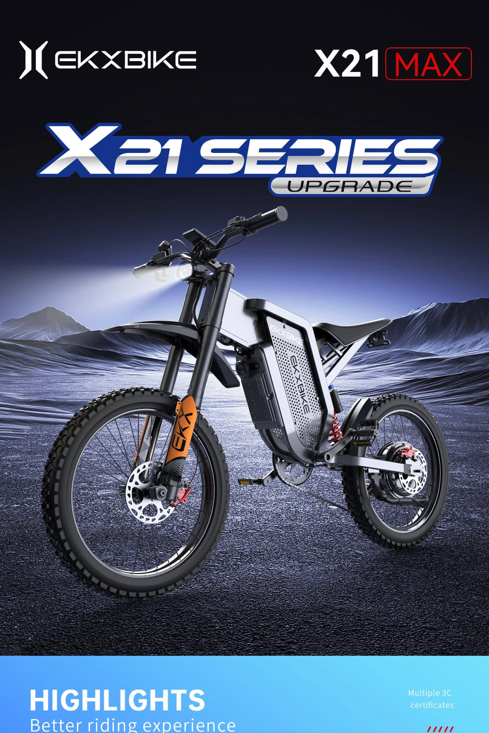 Adult Off-Road X21 Max EMotorcycle 3000W 60V30AH