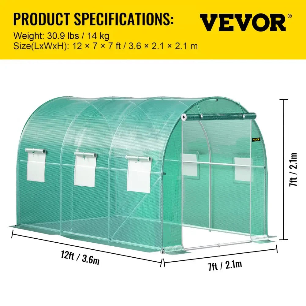 Greenhouse & 15x7x7/10x7x7/20x10x7/12x7x7 ft & Cold Frames