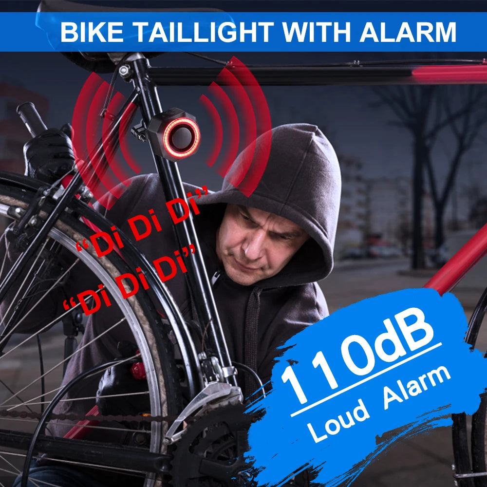Waterproof Bike Taillight Burglar Alarm