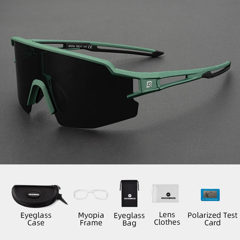 Cycling Glasses, UV400 Photochromic Polarized Lens