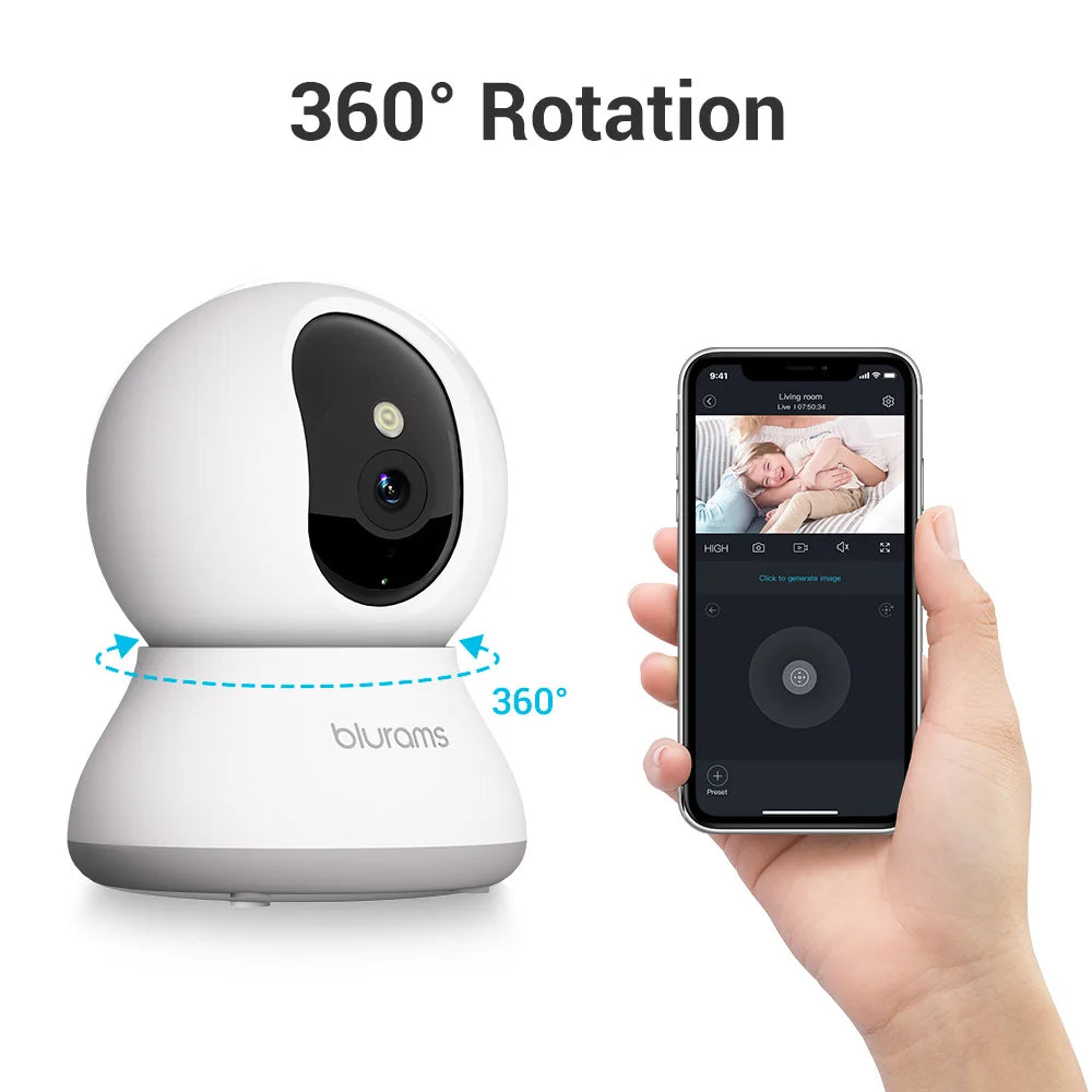 2 Pcs 2K A31S Indoor Home Security Camera
