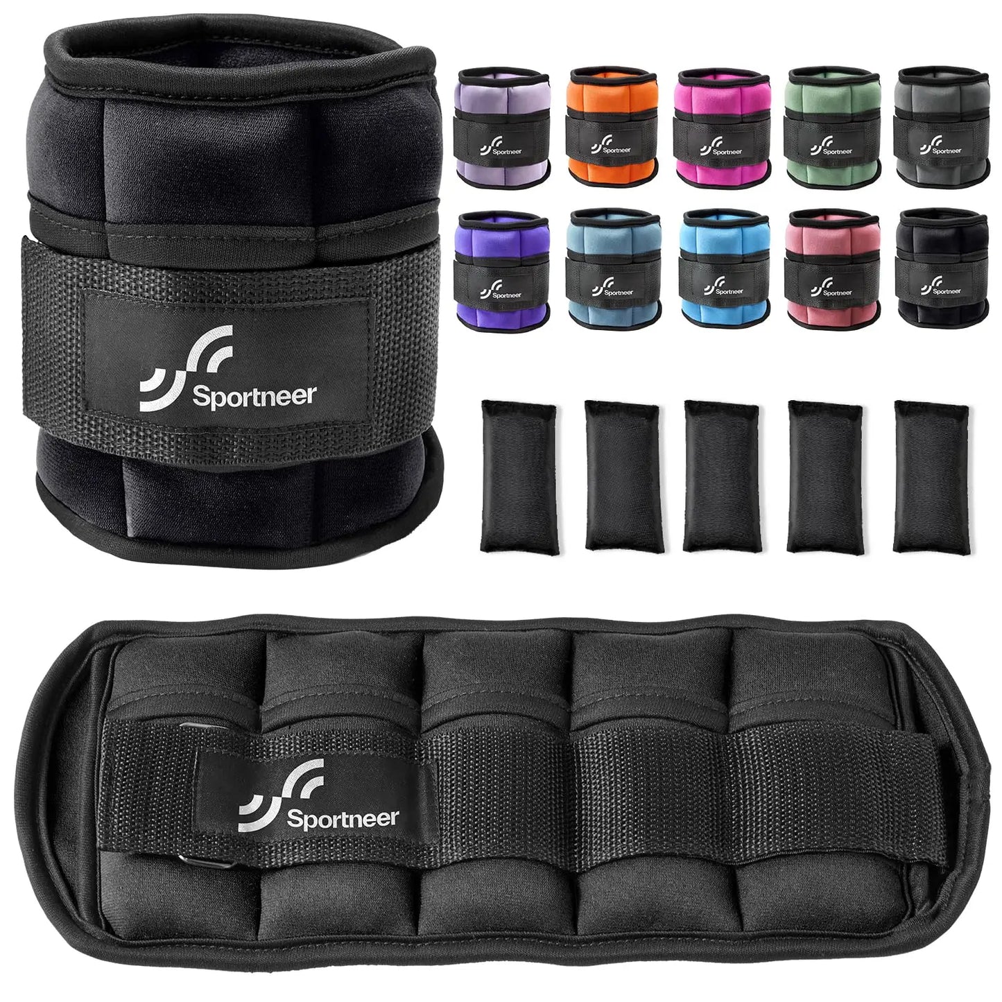 1 Pair Adjustable Weighted Ankle Straps