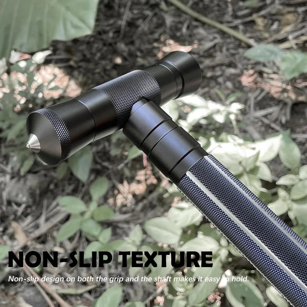 Gray Hiking Tactical Walking Sticks, Portable Trekking Poles