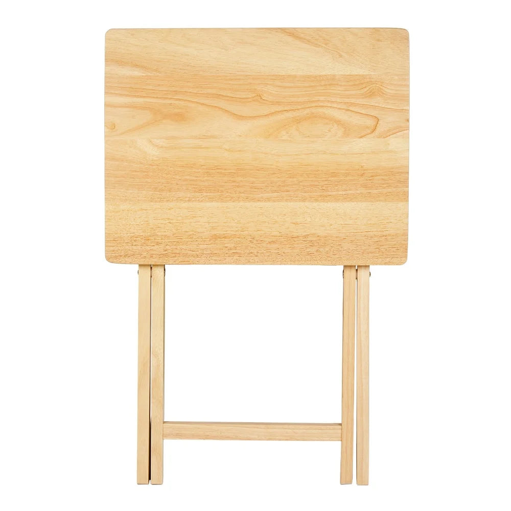 Indoor Folding TV Tray Table Solid Rubberwood