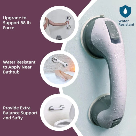 Dual Locking Suction Cup Bathroom Safety Grab Bars