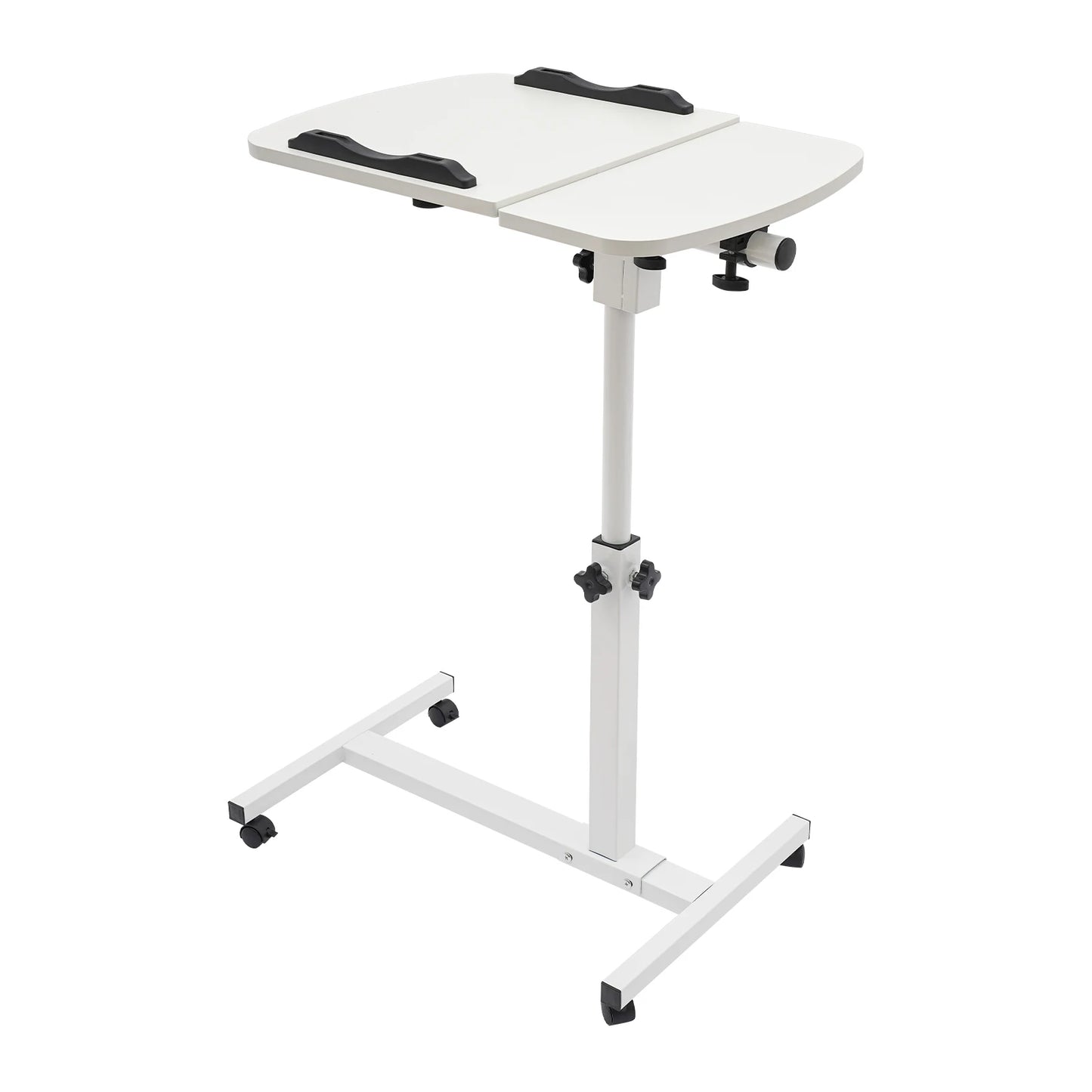 60-95cm Adjustable Rolling Table Stand With Wheels