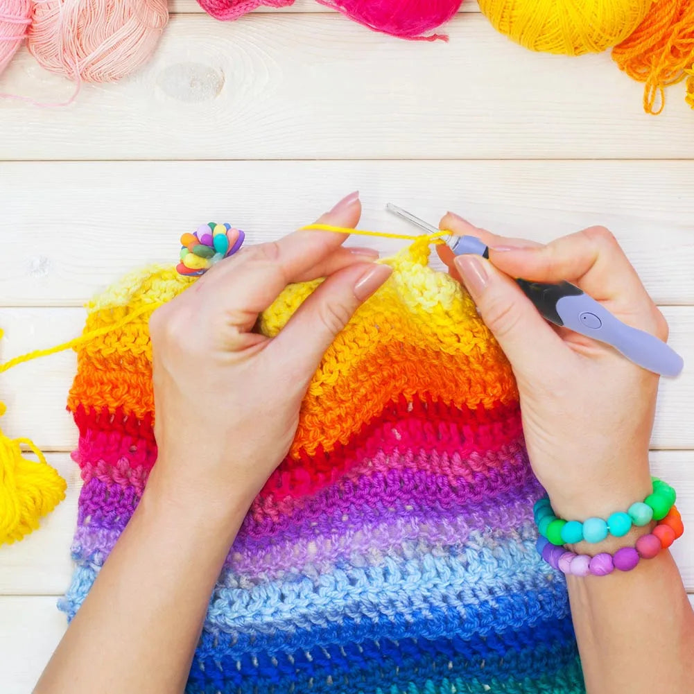 9 in 1 USB Light Up Crochet Hooks, Handmade Knitting Needles