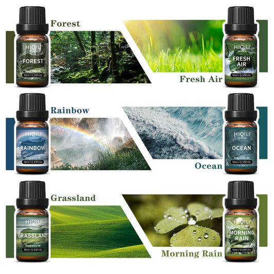 Nature Theme Fragrance Oils Top 6 Gift Set