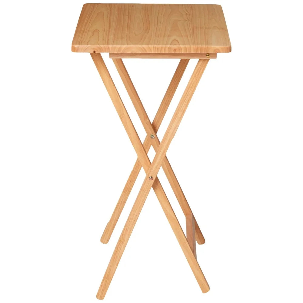 Indoor Folding TV Tray Table Solid Rubberwood