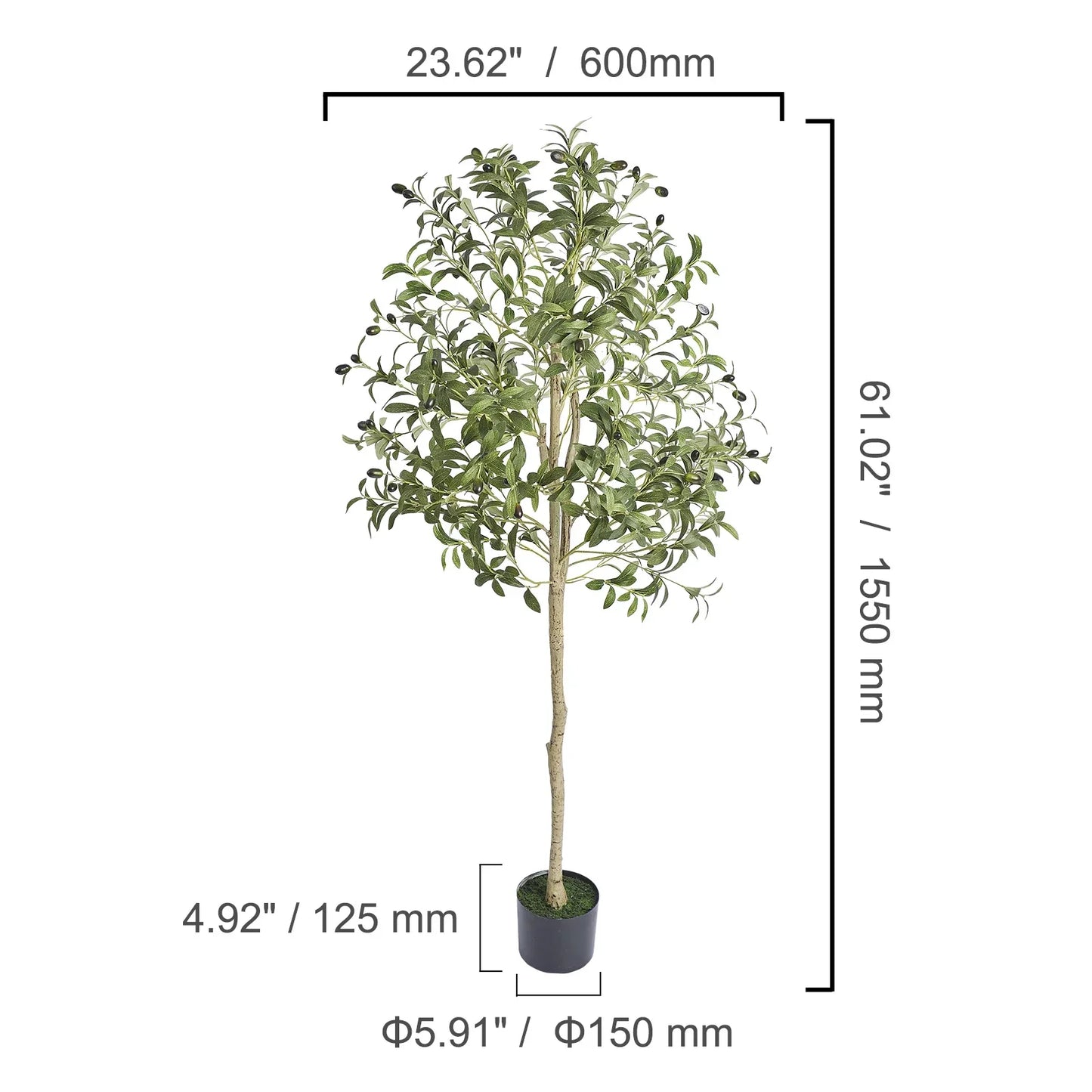 Artificial Olive Tree 4/5/6 FT Tall