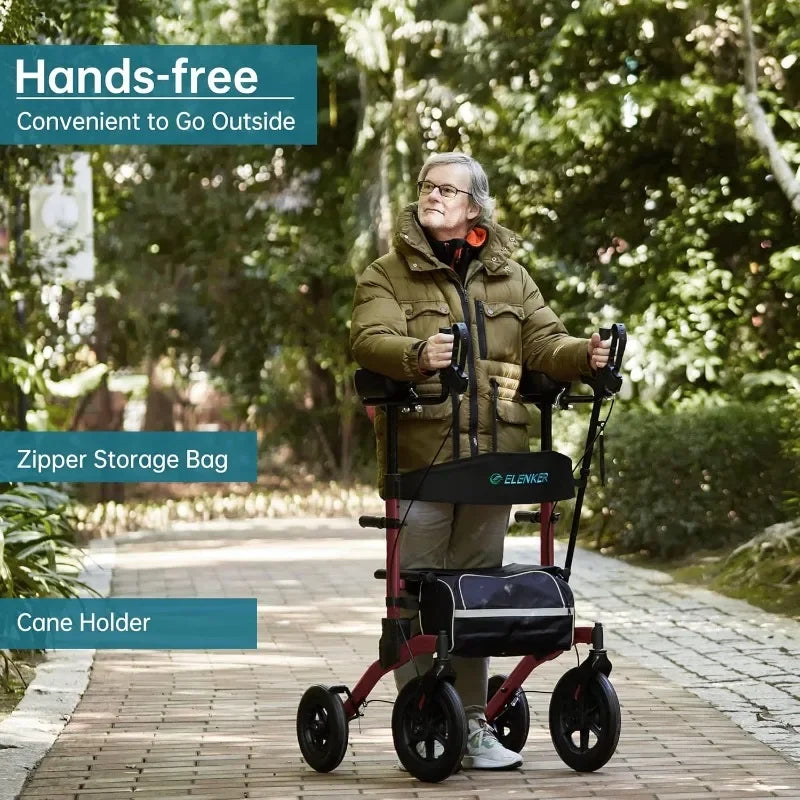 All-Terrain Standup Rollator Walker with Seat