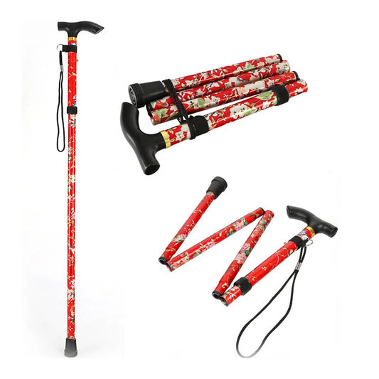 Lightweight Foldable Telescopic Walking Stick For Elderly Women and Men