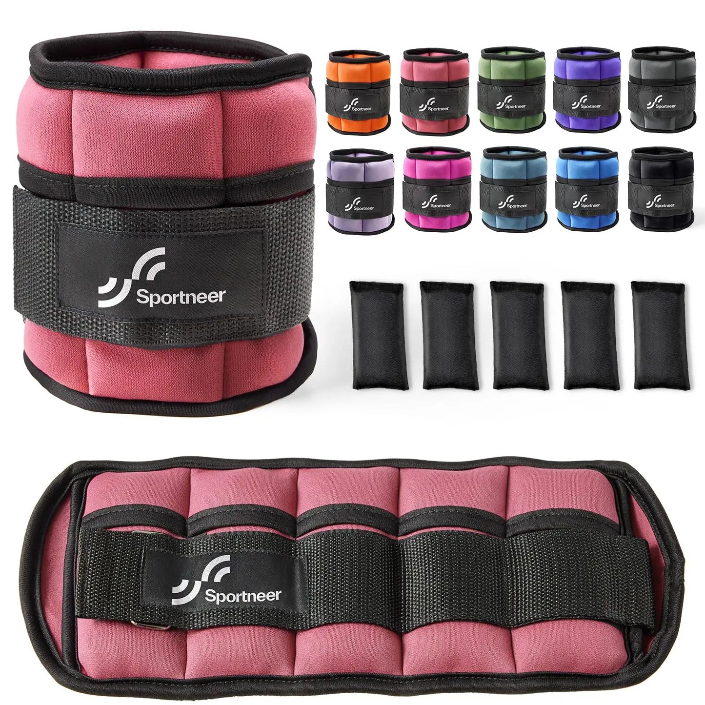 1 Pair Adjustable Weighted Ankle Straps