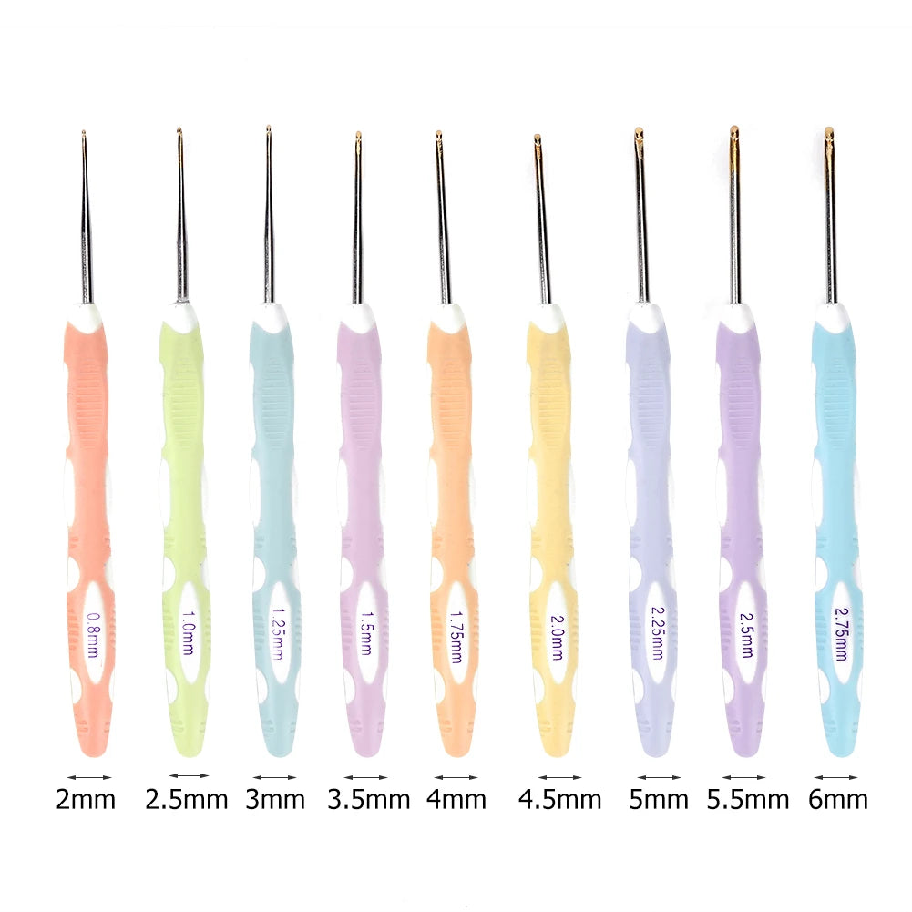 9 in 1 USB Light Up Crochet Hooks, Handmade Knitting Needles
