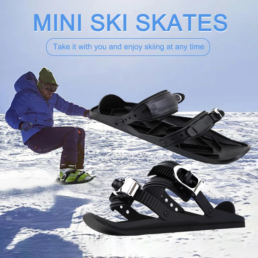 Portable Mini Short Ski Skates, Short Snow Skateboard