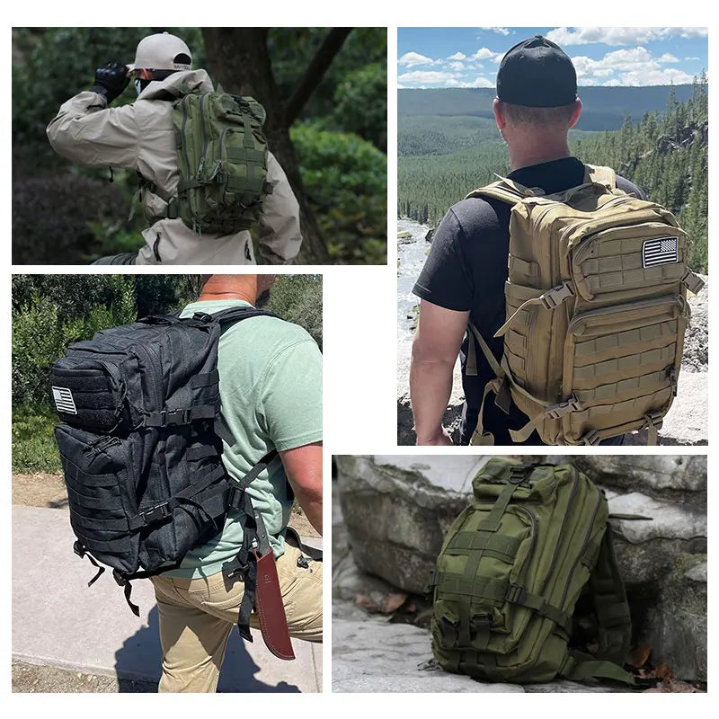 45L/25L Men's Large Waterproof Outdoor Multifunctional Tactical Backpack