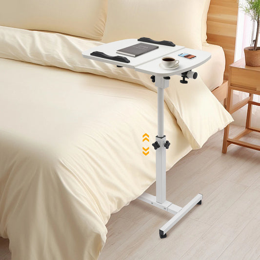 60-95cm Adjustable Rolling Table Stand With Wheels