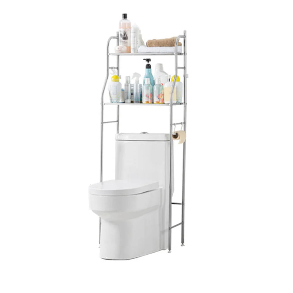 Over-the-Toilet Metal Storage Shelves with Paper Holder