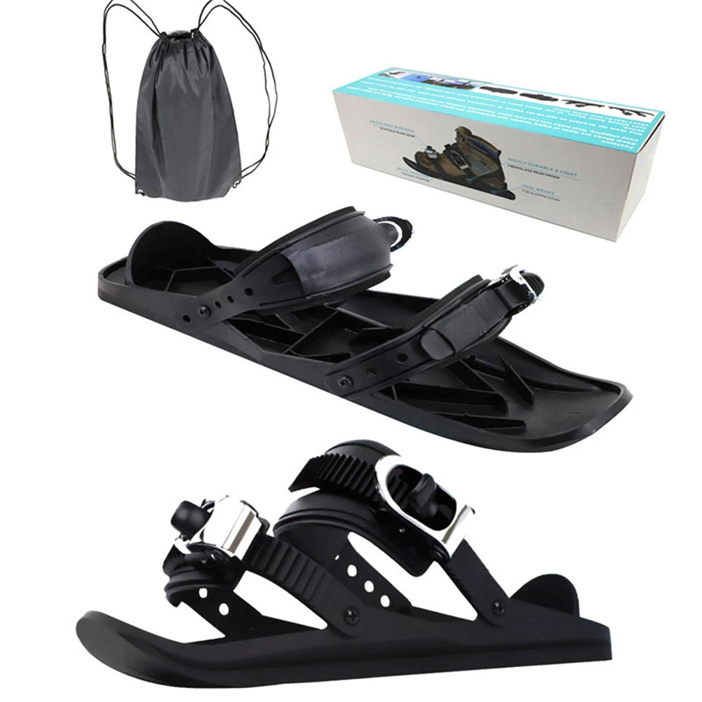 Portable Mini Short Ski Skates, Short Snow Skateboard
