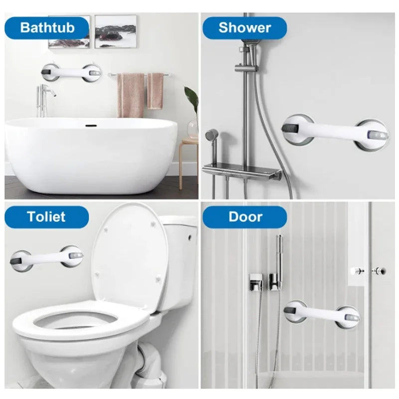 Dual Locking Suction Cup Bathroom Safety Grab Bars