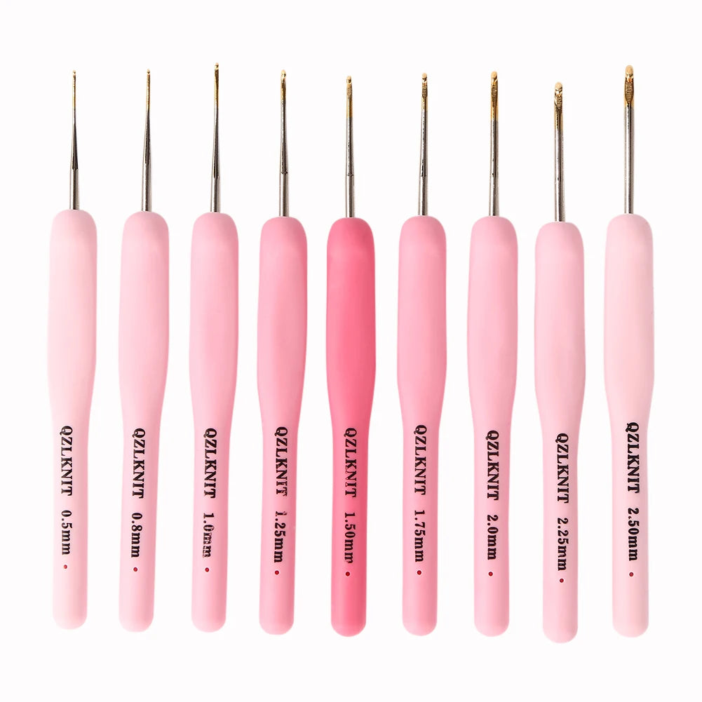 9 in 1 USB Light Up Crochet Hooks, Handmade Knitting Needles