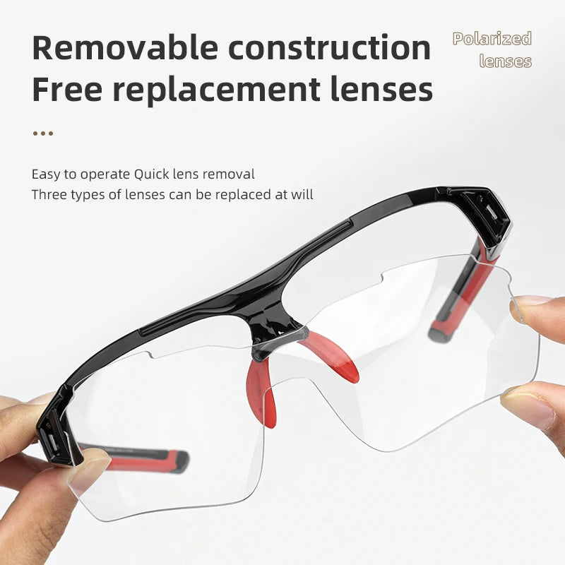 3 Lens Adjustable Polarized Sports Bicycle Sunglasses