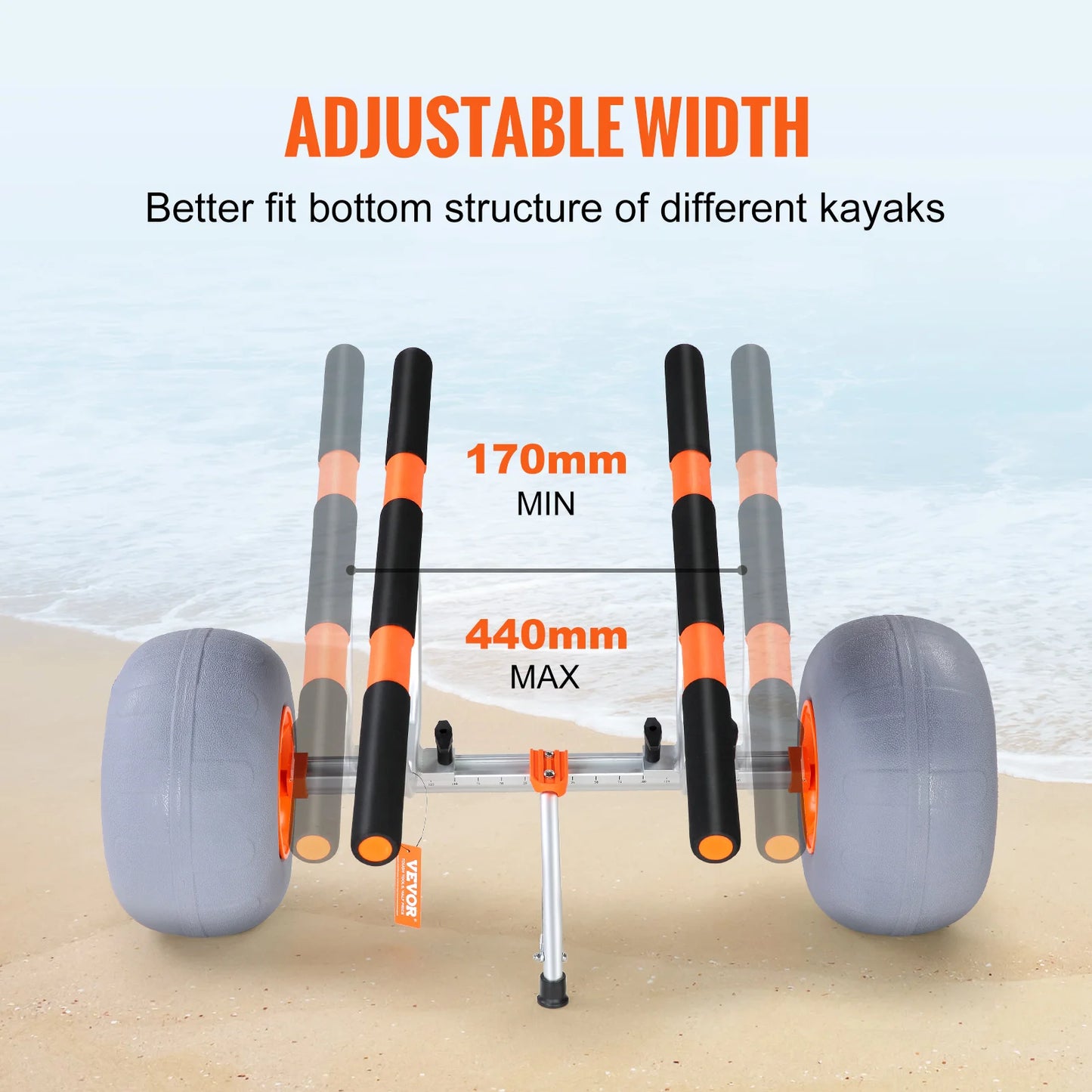 Foldable Kayak/Canoe Trailer with 12'' Tires