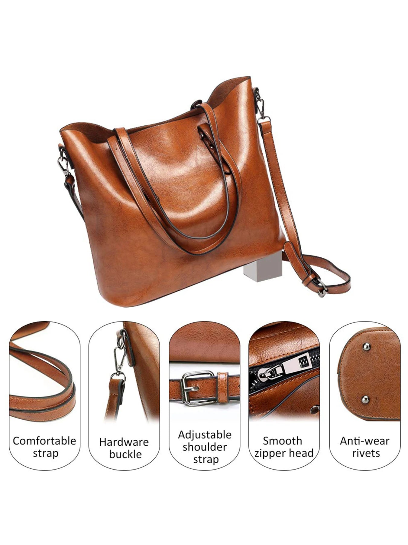 Women's Leather Purse With Handle