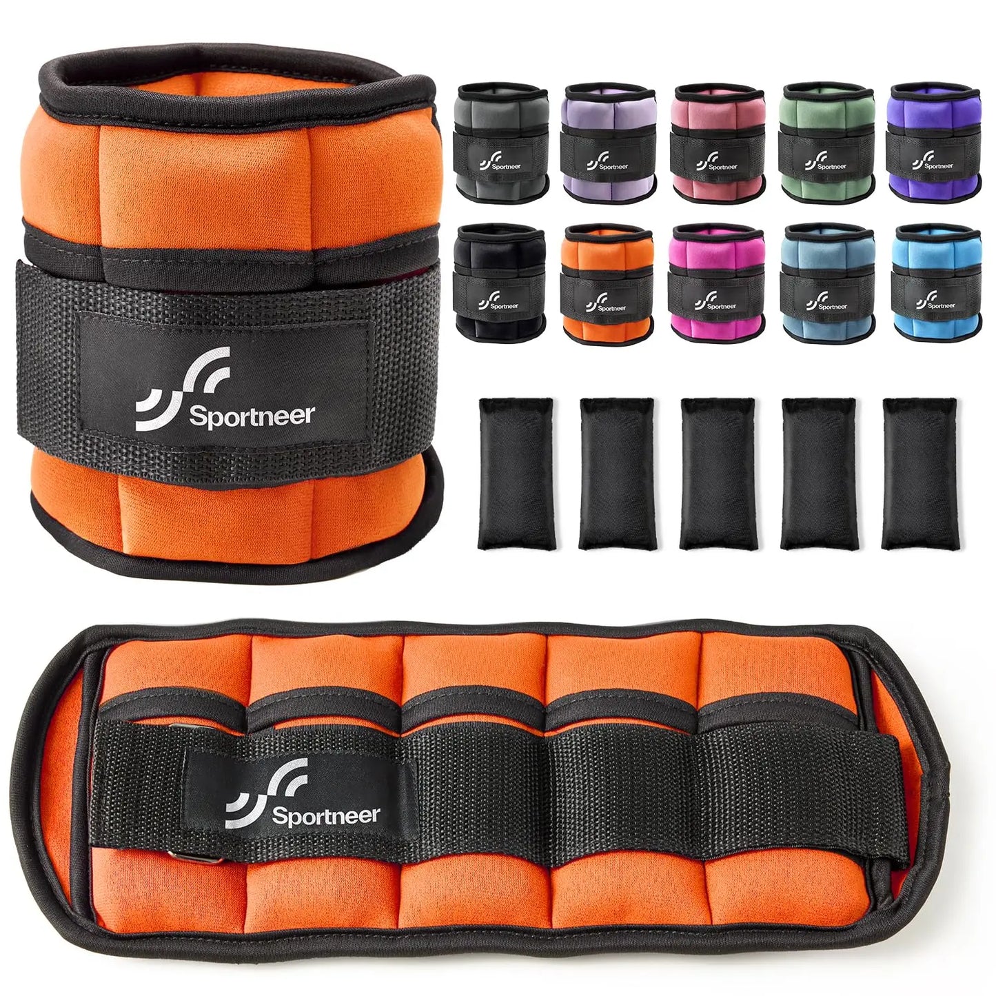 1 Pair Adjustable Weighted Ankle Straps
