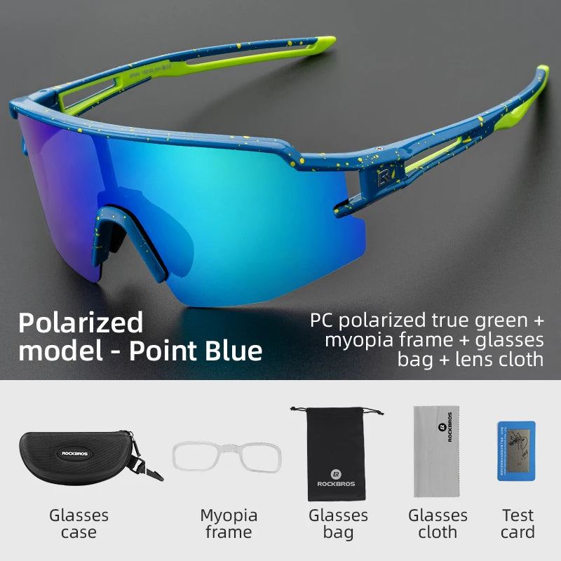 Cycling Glasses, UV400 Photochromic Polarized Lens