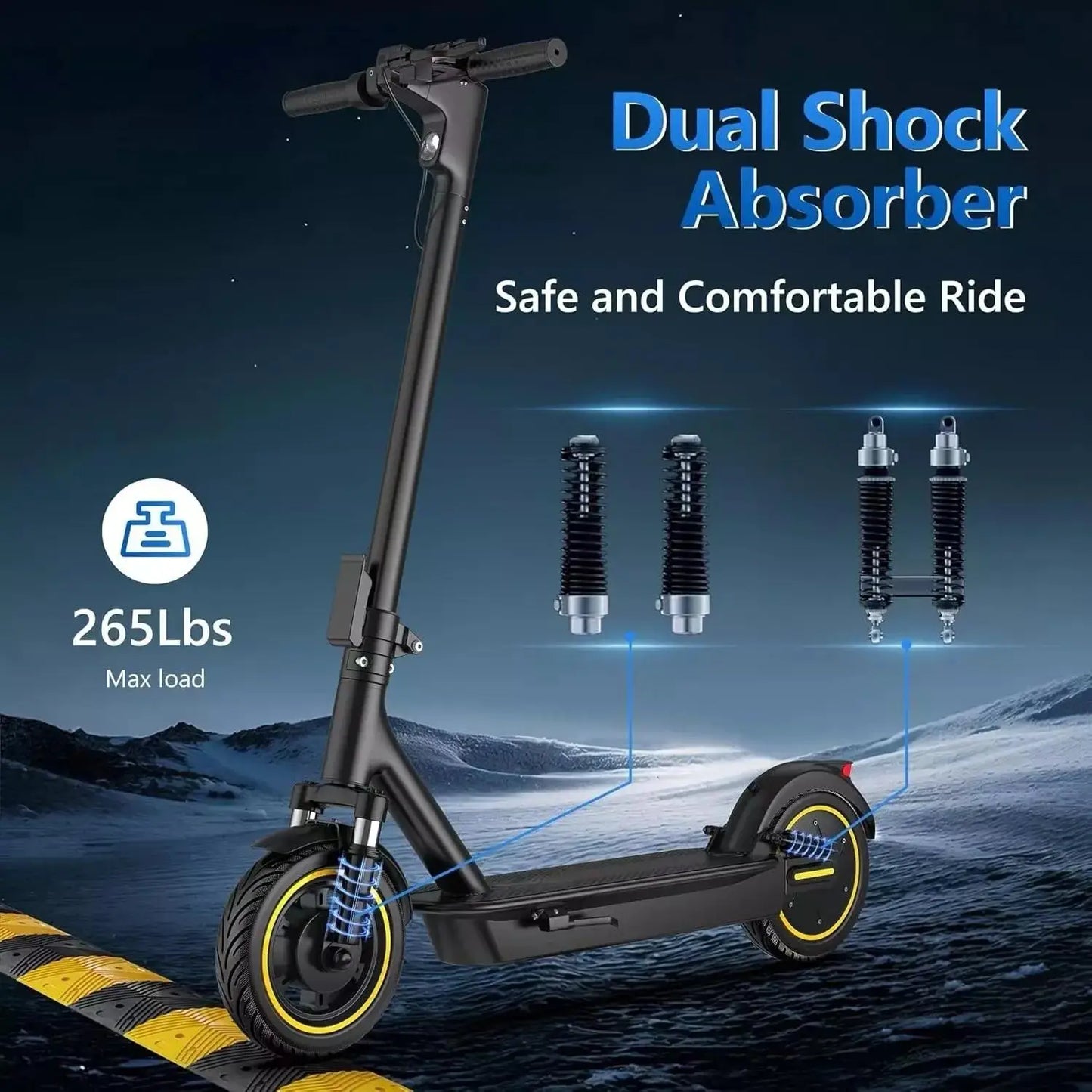 Folding Electric Scooter 22 MPH 500W 14.5AH 28 Miles
