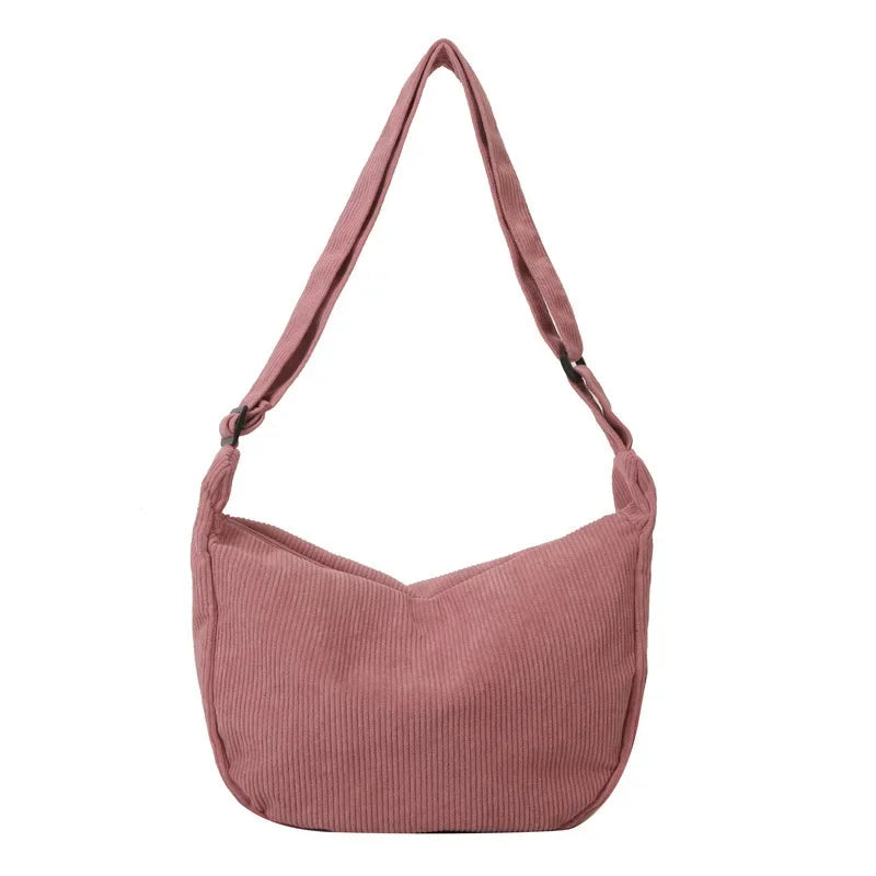 Large Capacity Corduroy Crossbody Bags for Women