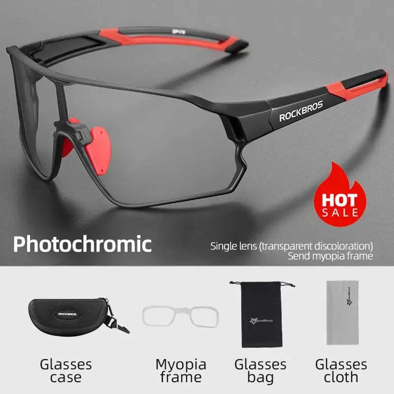 Ultra-light Sport Safe Cycling UV400 Photochromic Sunglasses