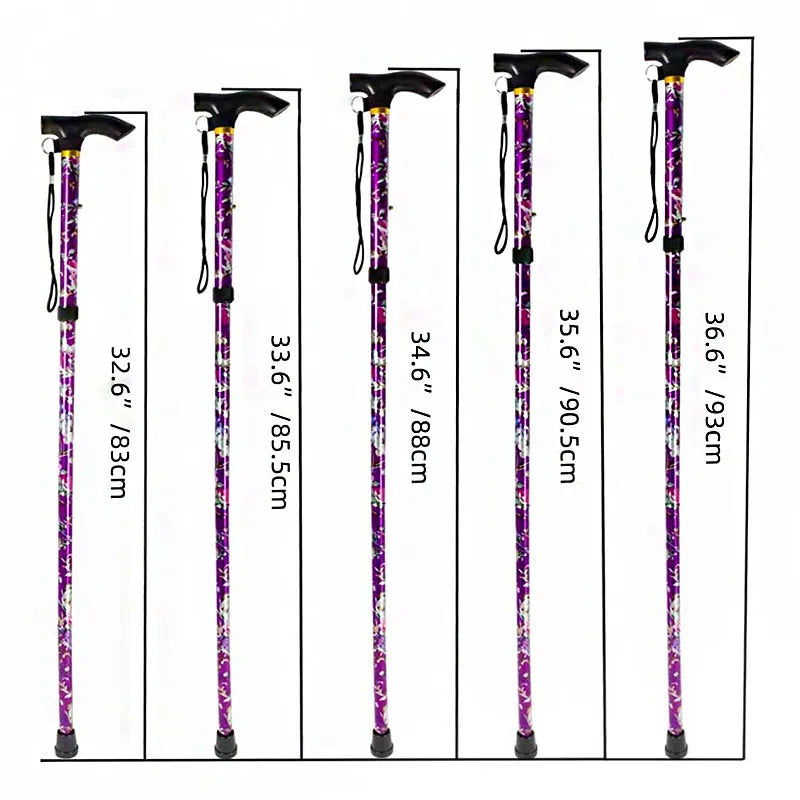 Lightweight Foldable Telescopic Walking Stick For Elderly Women and Men