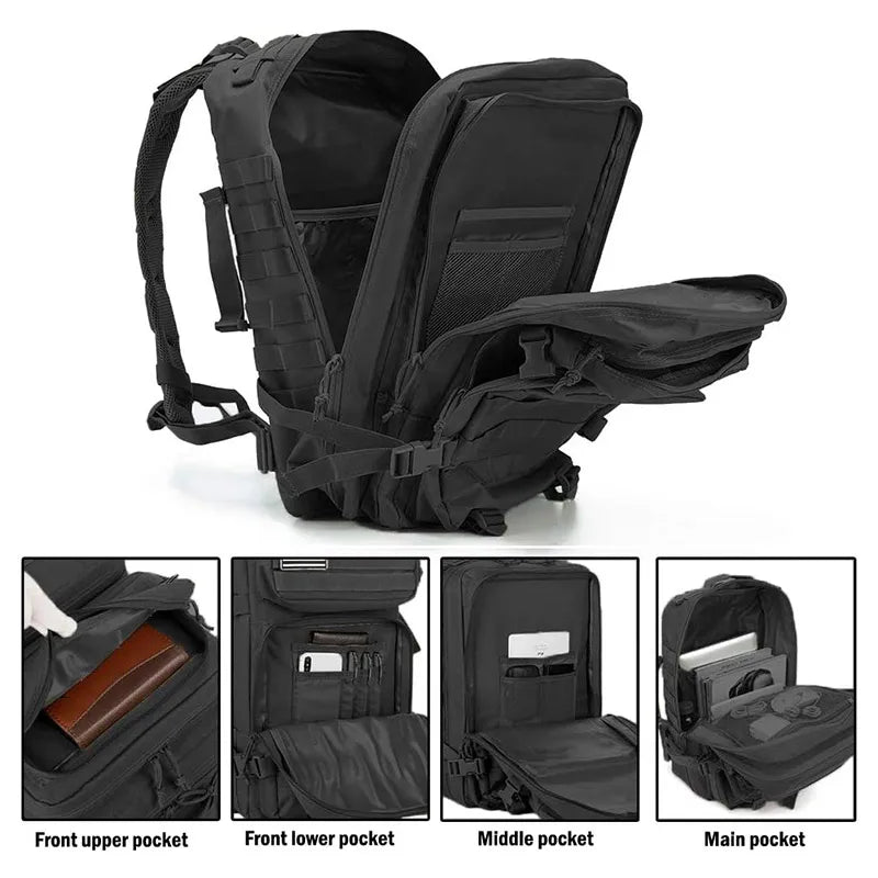 45L/25L Men's Large Waterproof Outdoor Multifunctional Tactical Backpack