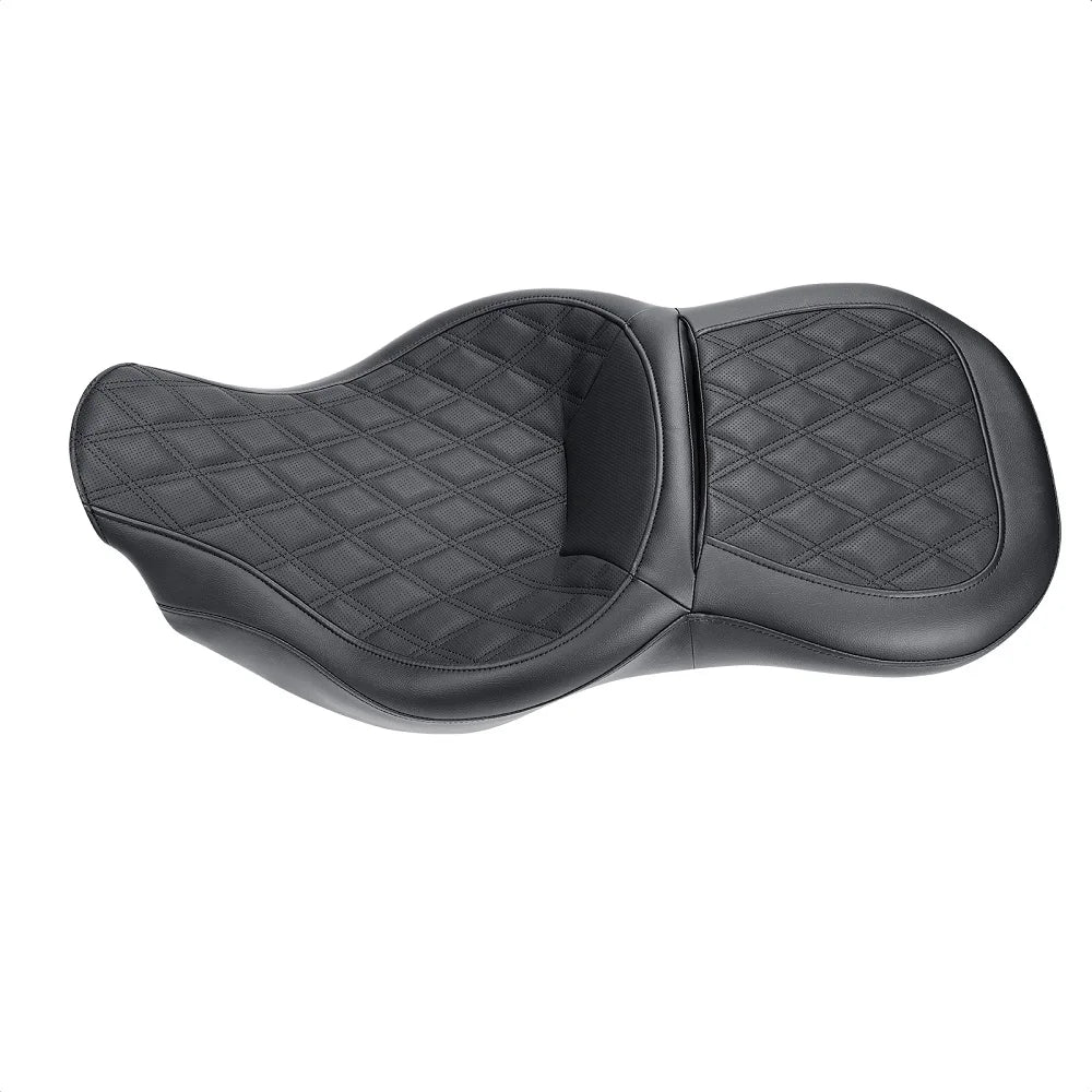 Motorcycle Rider Passenger One-Piece Seat Cushion for Harley Touring Road King